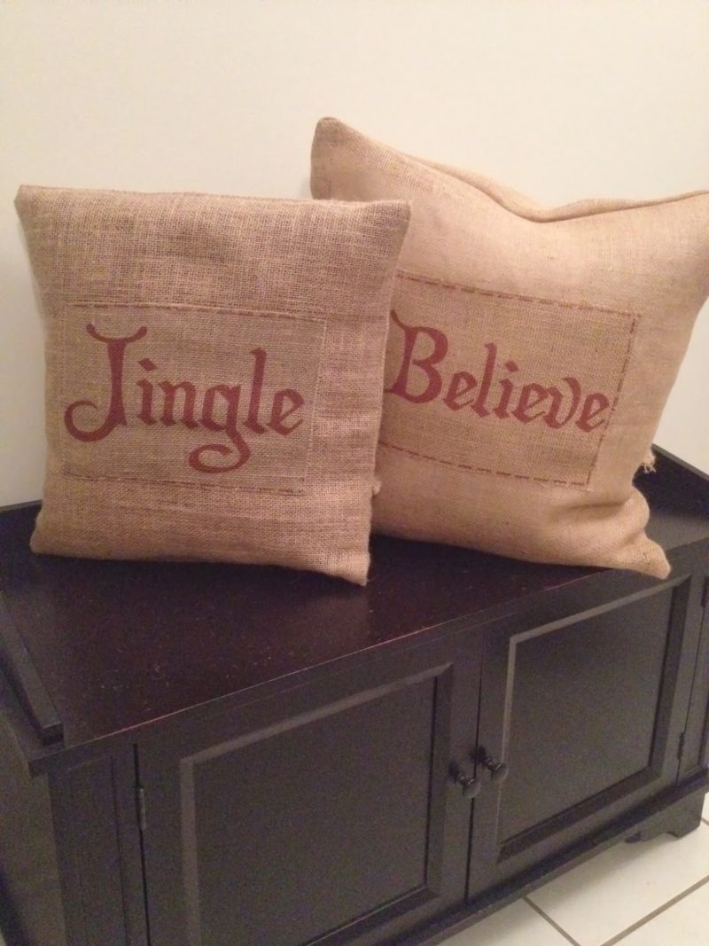 Burlap Christmas Pillows