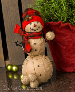 Burlap Snowman