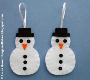 Felt Snowman Ornaments