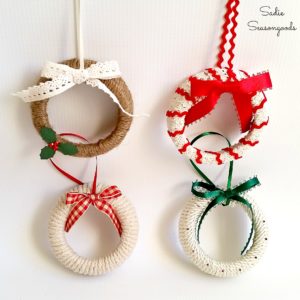 Mason Jar Lid Wreath Ornaments