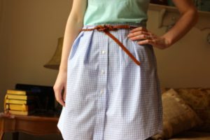 Men's Shirt To Women's Skirt