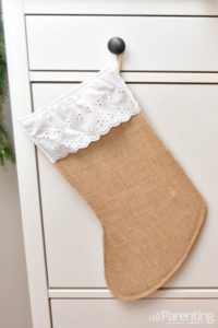 Pretty Burlap Christmas Stockings