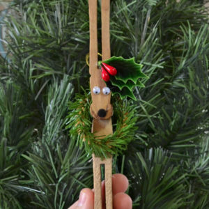 Reindeer Clothespin Christmas Ornament