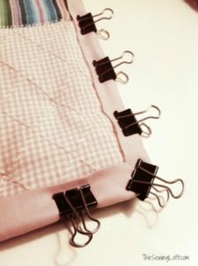 Use Binder Clips To Hold Fabric Together