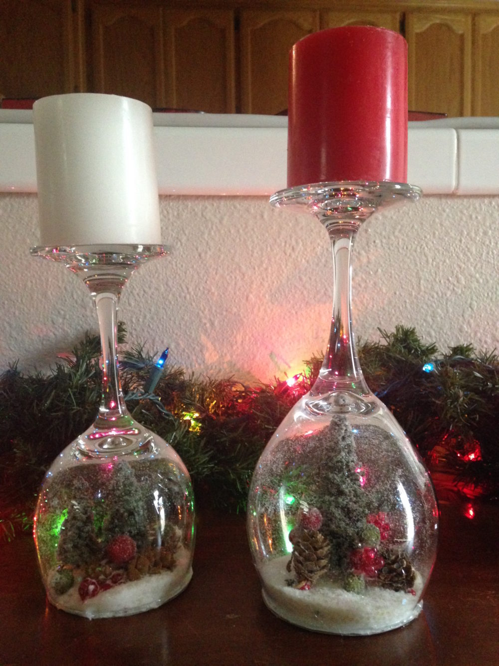 Wine Glass Snow Globes