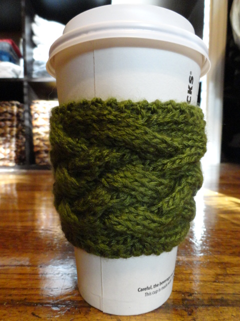Woven Cable Coffee Cup Sleeve
