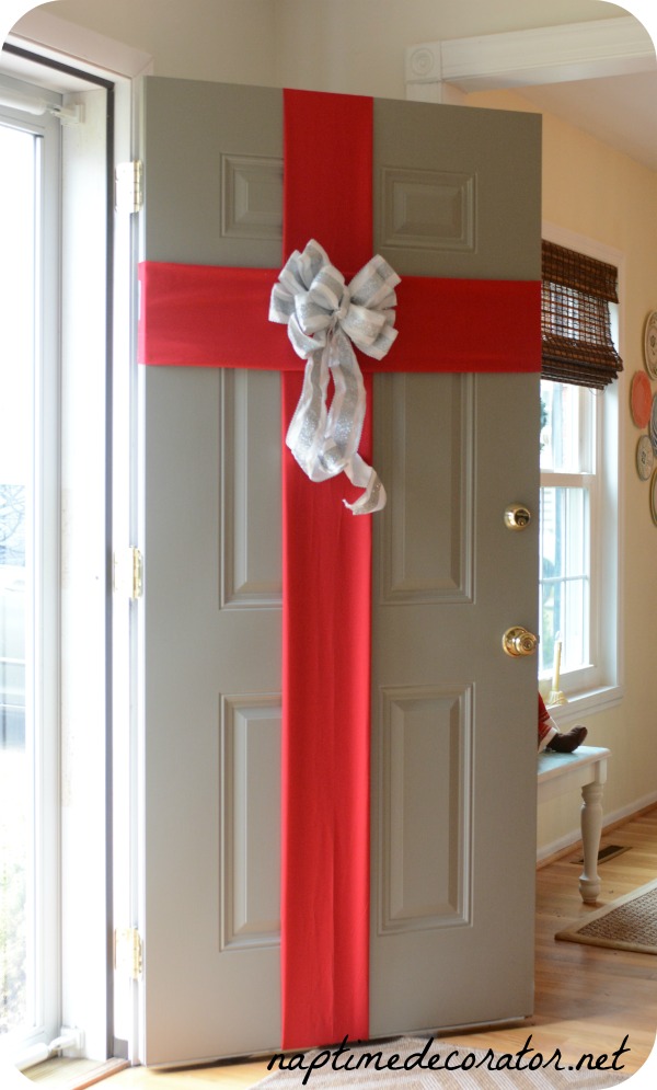 gift-wrapped door