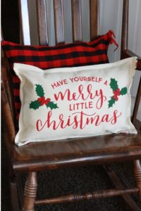 Christmas Pillow from Placemats