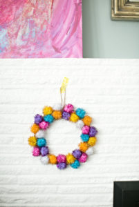 Sparkly Pom Pom Wreath