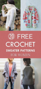 20 Free Crochet Sweater Patterns For Women