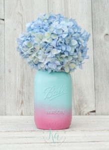 Ombre Painted Mason Jar