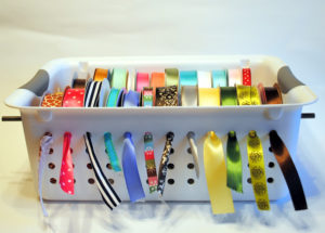 Plastic Bin Ribbon Organizer