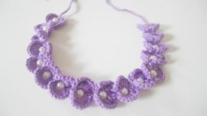 Pretty Scallop Crochet Beaded Headband