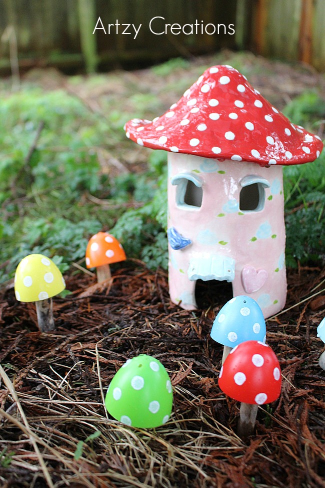 Recycled Plastic Easter Egg Toadstools