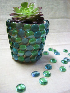 Glass Gem Flower Pot