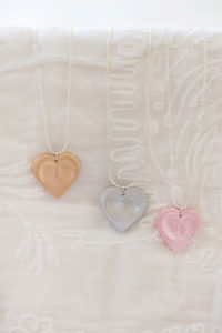 Heart Thumbprint Charm Necklaces