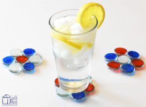 Patriotic Glass Gem Coasters