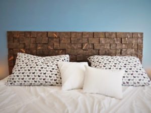 Wood Block Headboard