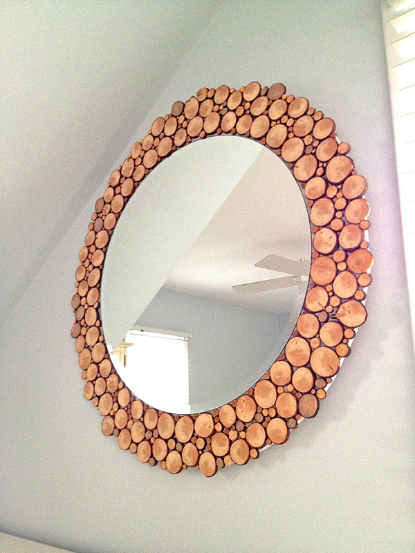 Wood Slice Mirror