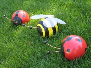 Bowling Ball Bumblebee and Ladybug
