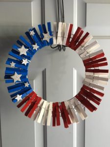 Clothespin Patriotic Wreath
