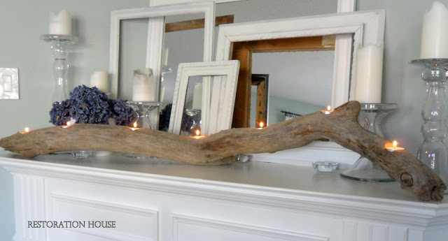 Driftwood candle holder