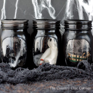 Haunted House Mason Jars