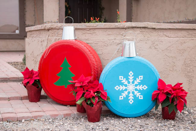 Christmas Ornaments From Old Tires