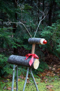 Christmas Reindeer from Logs