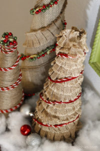 Mini Burlap Christmas Trees