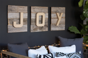 Reclaimed Wood Joy Christmas Sign
