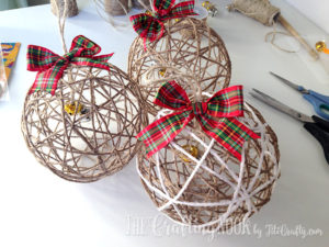 Twine Ball Christmas Ornaments