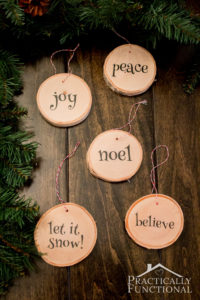 Wood Slice Christmas Ornaments
