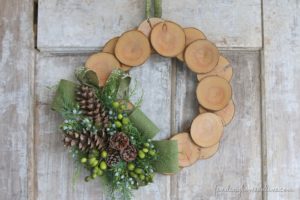 Wood Slice Christmas Wreath