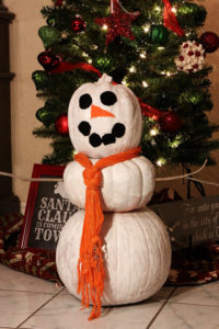pumpkin snowman