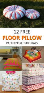 12 Free Floor Pillow Patterns and Tutorials