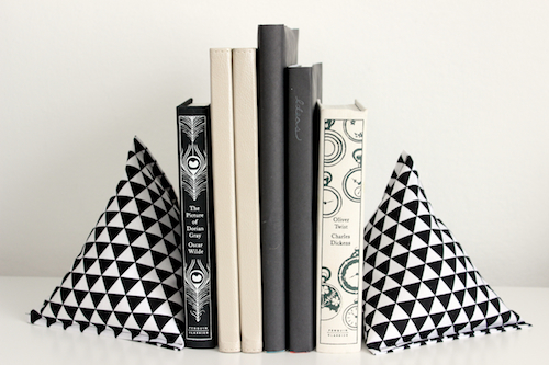 Fabric Pyramid Bookends