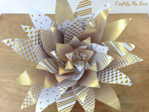 Gold and White Giant Paper Flower