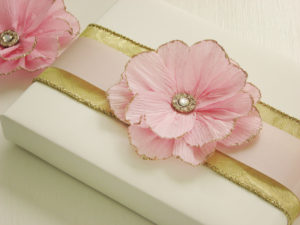 Tissue Paper Flower with Glittery Edges
