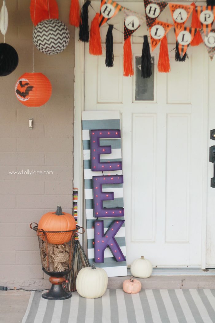 halloween marquee sign