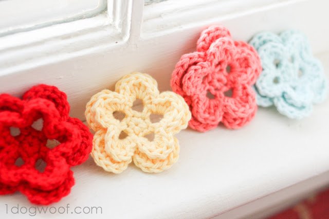 5 Petal Crochet Flower Pattern