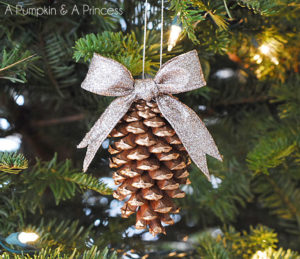 Gold Gilded Pine Cone Ornament