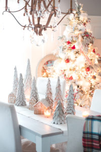 Snowy Tabletop Christmas Trees