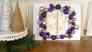 Christmas Ornament Pallet Sign