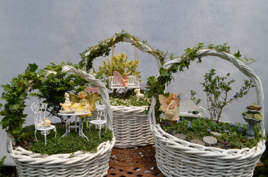Easter Basket Fairy Garden