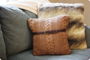 Belted Sweater Pillow