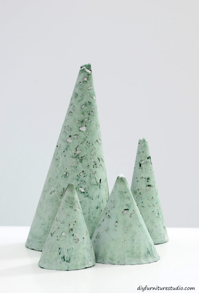 Cement Christmas Trees