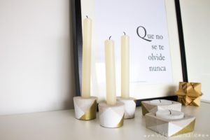 Cement candle holders