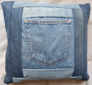 Denim Log Cabin Pocket Pillows