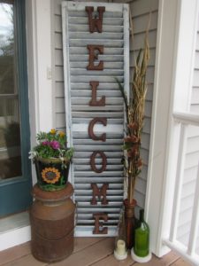 Upcycled Shutter Sign